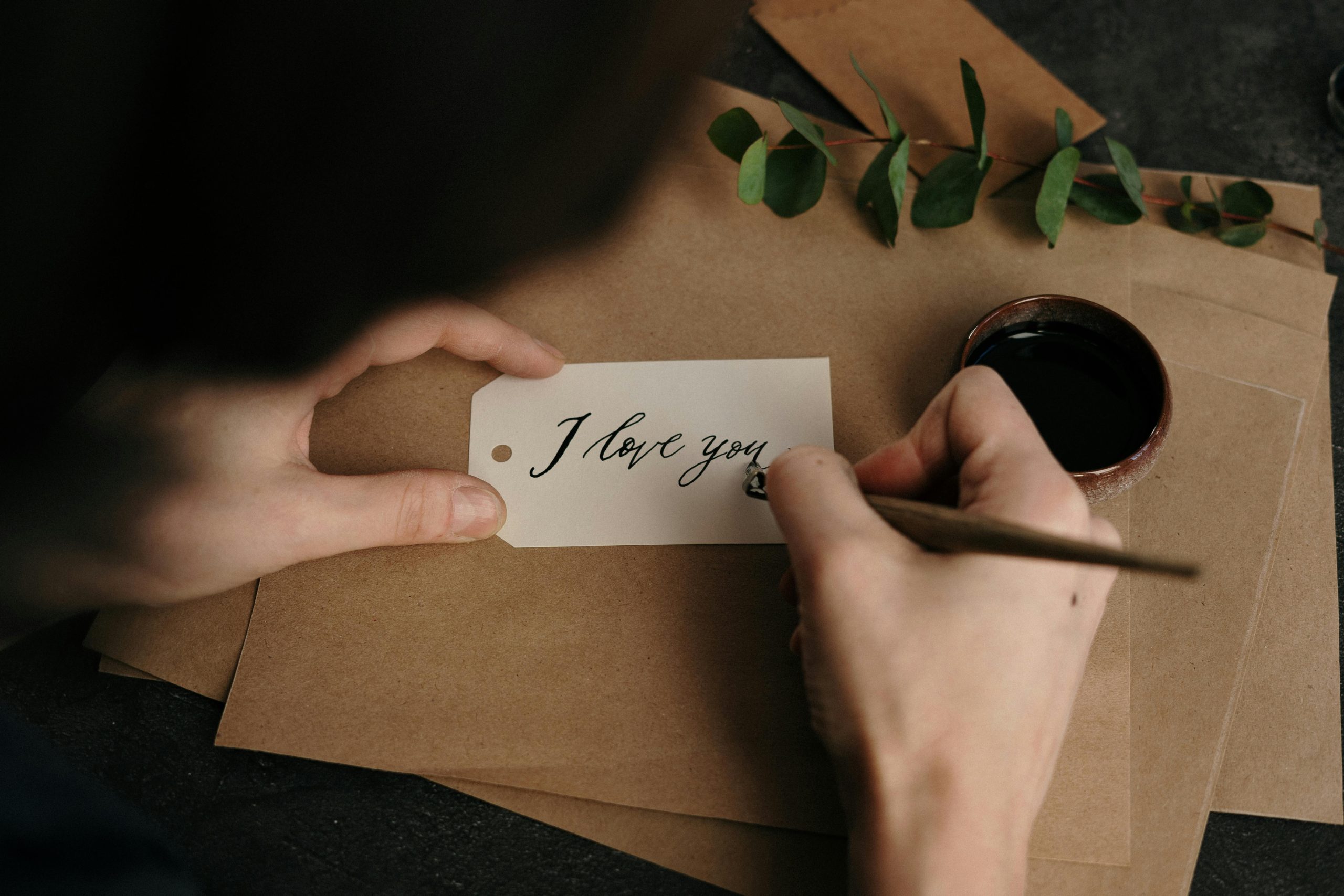 Ilustrasi i love you long text